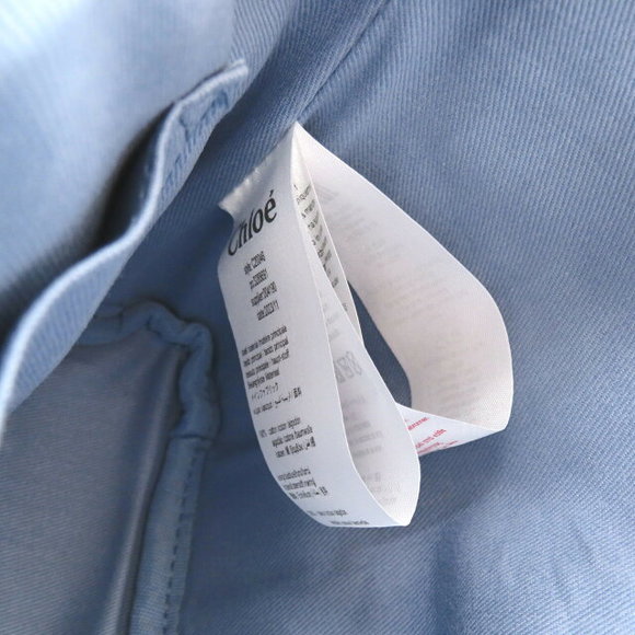 Chloe Shoulder Bag Denim Blue Ivory White Strap Brown - Picture 9 of 9